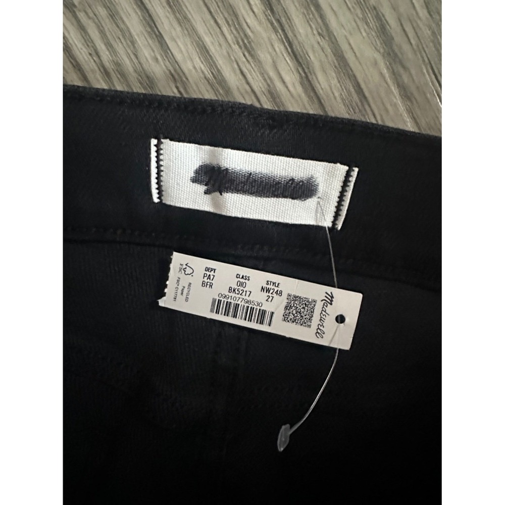 Madewell NWT The Vintage Flare Jeans black frost denim women's size 27 - Picture 3 of 9